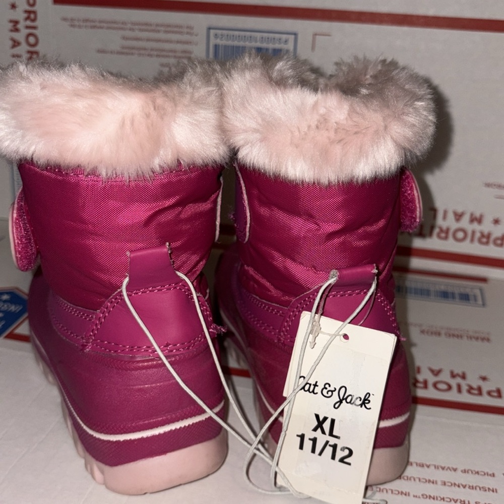 Cat & Jack Pink Snow and Rain Boots - Picture 4 of 8